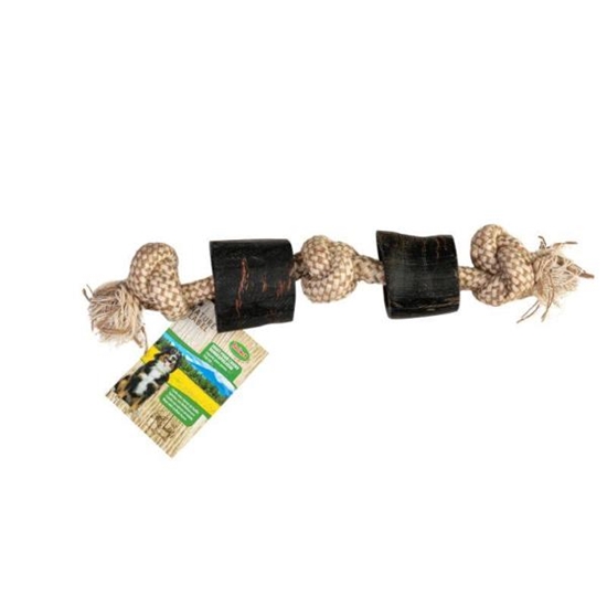 Picture of BUBIMEX Rope with Buffalo Horns – Natural Dog Toy 35cm